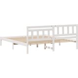  Krevetna konstrukcija Bijelo 200 x 200 cm Čvrsto borovo drvo Bijela 205.5 x 205.5 x 80.5 cm | Shoptok.si