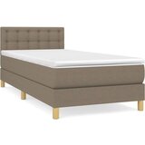  Box spring postelja z vzmetnico taupe 90x200 cm blago, (20896956) | Shoptok.si
