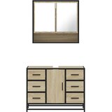  2-dijelni set kupaonskog namještaja boja hrasta sonome drveni | shoptok.hr