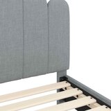 Krevet za djecu s uzglavljem Svjetlosiva 80 x 160 cm Tkanina | shoptok.hr