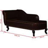 LEŽAJ Počivalnik temno rjavo umetno usnje | Shoptok.si