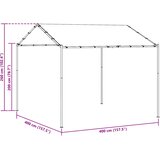 Gazebo 4 x 4 x 2,6 m Sivosmeđa Poliester i čelik | shoptok.hr