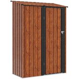  Vrtne šupe Smeđa 140,5 x 74 x 200 cm Metal | shoptok.hr