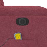 vidaXL Električni masažni naslonjač na podizanje od tkanine boja vina | shoptok.hr