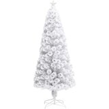 vidaXL Umjetno božićno drvce LED bijelo 180 cm optička vlakna | shoptok.hr