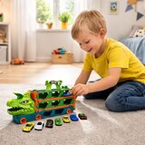 Kamion s dinosaurima i opružnim tračnicama za bacač automobila 4u1 | shoptok.hr