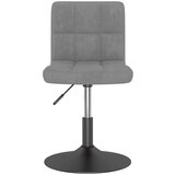 vidaXL Vrtljiv jedilni stol svetlo siv žamet, (20942344) | Shoptok.si