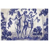  Plakat - Ancient Vineyard - three women in a portal painted in blue ink 60x40 Bez okvira | shoptok.hr