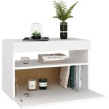  Noćni ormarić LED svjetla visoki sjaj bijeli 60x35x40 cm drvo | Eponuda.ba