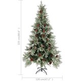  Božićno drvce sa šiškama zeleno-bijelo 225 cm PVC i PE | shoptok.hr
