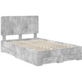  Konstrukcija postelje z vzglavjem Betonsko siva 120 x 200 cm, (5000102393) | Shoptok.si