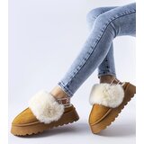 Gemre Brown slippers with elastic and light fur Sangro | Shoptok.si