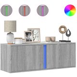 Maison Chic Stenska TV omarica - TV stojalo - Televizijska omarica z LED lučkami siva sonoma 100x31x35 cm, (21698908) Cene