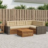  Set vanjskih sofa 5 kom. Prirodna i bež Poliester | shoptok.hr