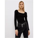 Liu Jo Black Women's T-Shirt with Ruffled Sleeves - Women