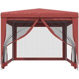  za zabave s 4 mrežasta bočna zida crveni 3 x 4 m HDPE | Eponuda.com