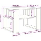 Kava Stol Siva Sonoma 66 x 49,5 x 45 cm Konstruirano drvo | shoptok.hr