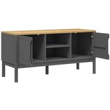 vidaXL TV omarica FLORO siva 114x43x55 cm trdna borovina | Shoptok.si
