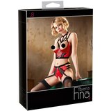 Abierta Fina - bleščeč komplet z obročki in naramnicami (rdeča in črna) - 80B/M | Shoptok.si