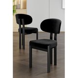 Hanah home set trpezarijskih stolica Dore 4 kom, crna tkanina Babyface, crne metalne noge | Eponuda.com