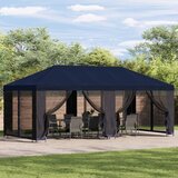 Paviljon s bočnim stranama 6 x 3 m Plava Poliester i čelik 190 | shoptok.hr