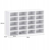 AKORD Polica za omarico za čevlje 20 parov bele barve 104X65X33, (21978430) | Shoptok.si