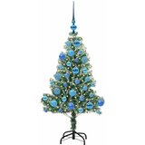  Umjetno Božićno Drvo s Snježnim Flokom i LED Svjetlom 120 cm | shoptok.hr