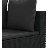  6-dijelni set vrtnih sofa s jastucima crni od poliratana | shoptok.hr