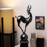 Atelier Del Sofa dekorativna figura deer pose 4, 15x63x22 cm, crna Cene
