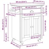 vidaXL Kuhinjska kolica "BODO" bijela 72x45x80 cm | shoptok.hr