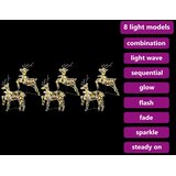  LED Riječni jeleni 6 kom. &amp;Scaron;areno 44 x 18 x 65,5 cm PET Slike