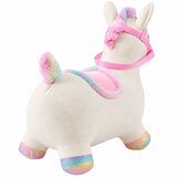 Lean Toys Napihljiv pli&amp;scaron;asti konj za skakanje roza Slike