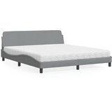  Krevet s madracem Dover svjetlosivi 180x200 cm od tkanine | shoptok.hr
