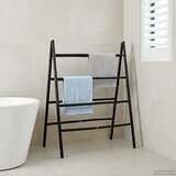  Ljestve za deke s obje strane Crna 90 x 50 x 100 cm Bambus Slike