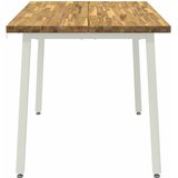  120 x 80 x 75 cm Čvrsto drvo akacije Bijela Pravokutni | shoptok.hr