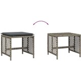  Vrtni stolci s jastucima 4 kom sivi 41x41x36 cm od poliratana | shoptok.hr