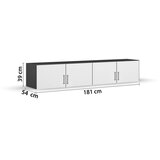 Lesnina-XXXL nastavek za omaro aalen, bela, siva, š. 181 cm | Shoptok.si