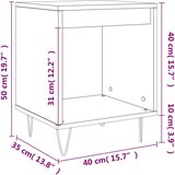 vidaXL Nočna omarica 2 kosa dimljen hrast 40x35x50 cm inženirski les | Shoptok.si