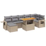 Maison Chic Seti vrtnega pohištva - Vrtna garnitura - Vrtni pohištvo set 8-delna z blazinami bež poli ratan, (21799202) | Shoptok.si