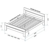 B.E.S. Zakonska postelja iz masivne bukve z letvenim dnom 160x200 cm v naravni barvi Fiorentino – | Shoptok.si