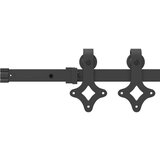 vidaXL Komplet opreme za drsna vrata 152,5 cm jeklo črne barve | Shoptok.si