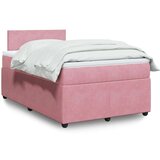 vidaXL Box spring postelja z vzmetnico roza 120x190 cm žamet | Shoptok.si