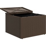  Vrtna stolica s jastukom smeđa 55x55x37 cm poli ratan | shoptok.hr