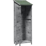  Vrtna Šupa Siva 59 x 56 x 176 cm Čvrsto drvo jele | shoptok.hr