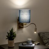  Brilagi - LED zidna lampa NUBILA 1xE27/25W/230V+ LED/3W mesing/tamno plava | Eponuda.com