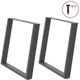  Noge za blagovaonski stol U-oblik 2 kom antracit 90 x (72-73) cm čelik | shoptok.hr