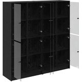  Highboard 2 pcs Crni hrast 68 x 37 x 142 cm Konstruirano drvo | shoptok.hr