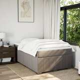  Krevet s oprugama i madracem smeđesivi 120 x 190 cm od tkanine | shoptok.hr