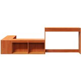 vidaXL Noćni ormarić sa stolom voštano smeđi 222x107x75 cm od borovine | shoptok.hr