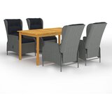  5-dijelni vrtni blagovaonski set svjetlosivi | Eponuda.com